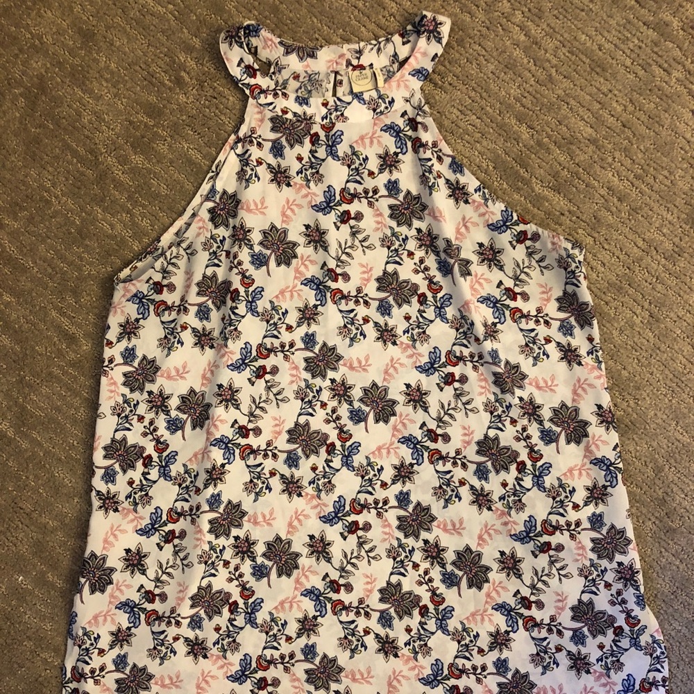 White floral top